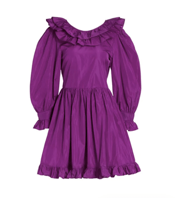 MSGM mini-jurk van tafzijde met ruches Saks Fifth Avenue