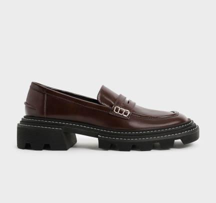 Charles and Keith Perline Chunky Penny Loafer - Dunkelbraun