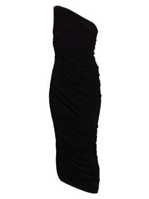 Norma Kamali Diana Gerafftes One-Shoulder-Kleid, 162 $ (ab 215 $)