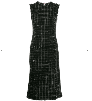 Tužkové šaty Thom Browne Tweed Farfetch