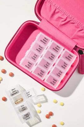 chroniškai prašmatnus-savaitgalio-kelioninių tablečių dėklas