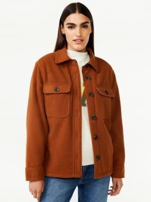 무료 어셈블리 울 블렌드 셔츠 재킷, $32
