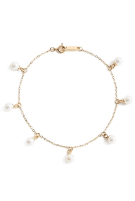 Bracelete Nordstrom com Knotty Imitation Pearl Charm