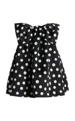 large_carolina-herrera-black-white-printed-bow-detail-satin-mini-dress