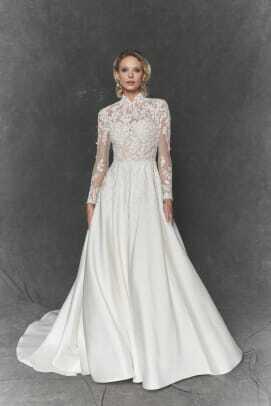 Justin-Aleksandras-vestuvinė suknelė-rudens-2023-aukštas iškirptė