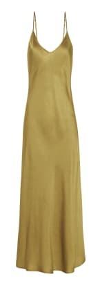 Silk Laundry - Vestido lencero de seda de los años 90 en dorado dorado $ 275