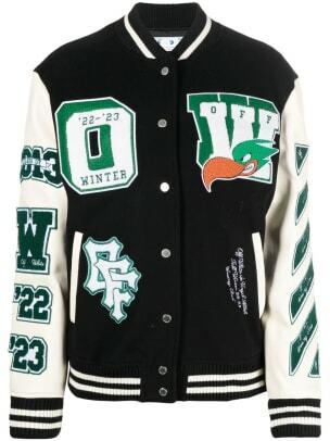 Off-White Embr Patches Broderet Varsity-jakke, $2.155