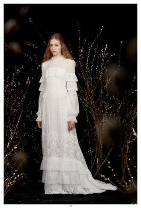 Onorați NYC Bridal 2020 rochie de mireasă-volane