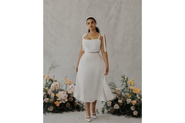 alexandra-grecco-poppy-bridal-spring-2022-wedding-dress-odette-crop-top - varlese-slip-saia