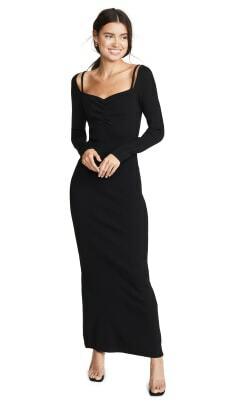 Виктория Глемо Рокля с дълги ръкави и оребрена рокля Shopbop