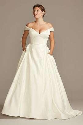 davids-bridal-off-the-Shoulder-wedding-dress