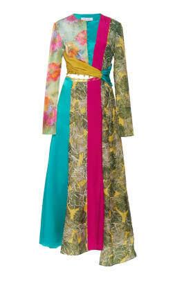 Prabal Gurung Taxila Cut-Out Linen-Blend Midi φόρεμα
