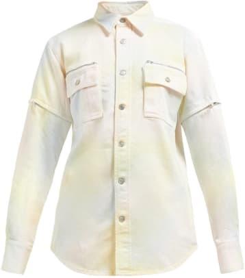 Camisa de mezclilla con efecto teñido anudado Ganni
