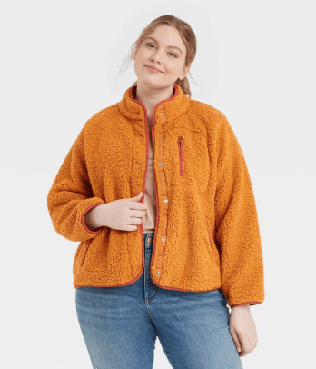 Jachetă Sherpa din blană artificială pentru femei Universal Thread Target