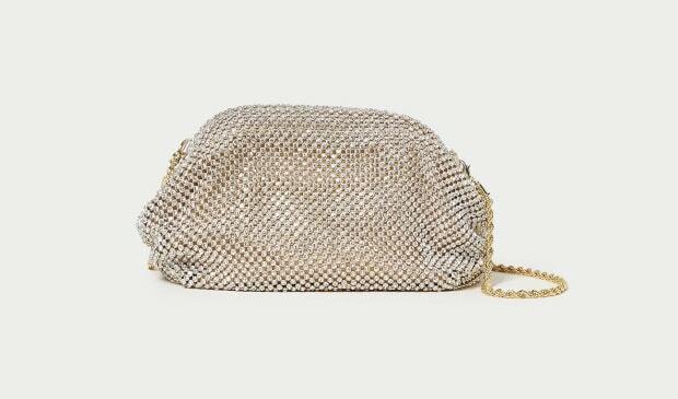 Μίνι τσάντα Loeffler Randall Doris Gold Diamanté, 295 $