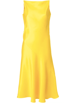Calvin Klein 205W39NYC Жълта рокля Farfetch