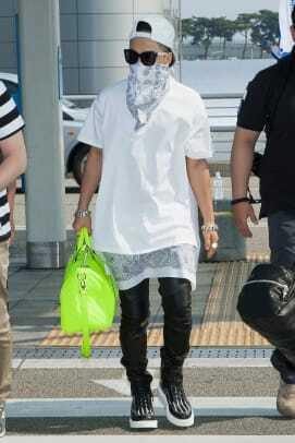 taeyang bigbang fashion style bandana na twarz