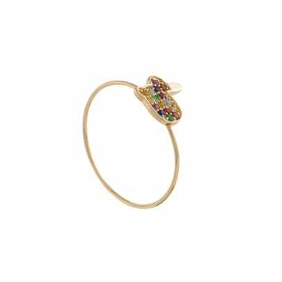 Mini anello coniglietto con pavé arcobaleno £ 395.jpg
