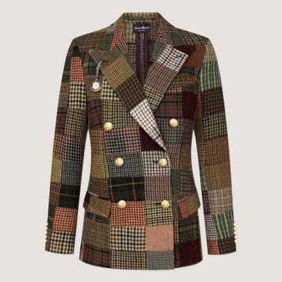 roning blazere patchwork tweed blazer