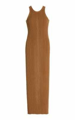 large_toteme-коричневое-бесшовное платье-майка в рубчик